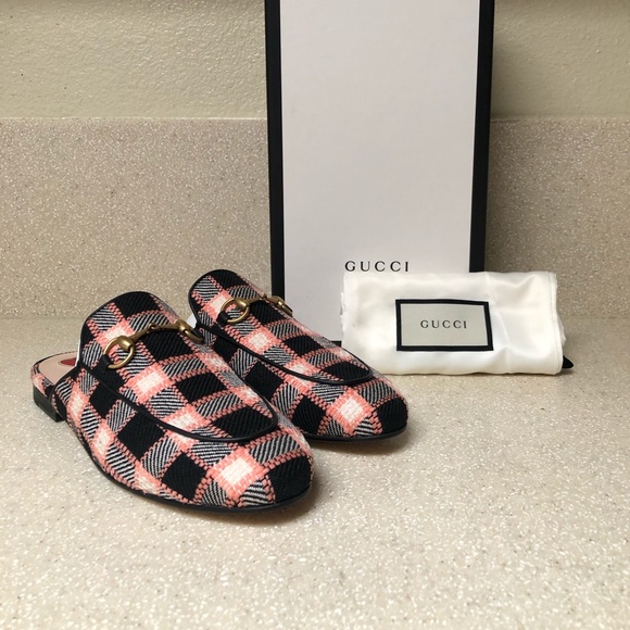 Gucci Princetown Horsebit Mule Flat Black/Pink 38 / 8 - Picture 1 of 9